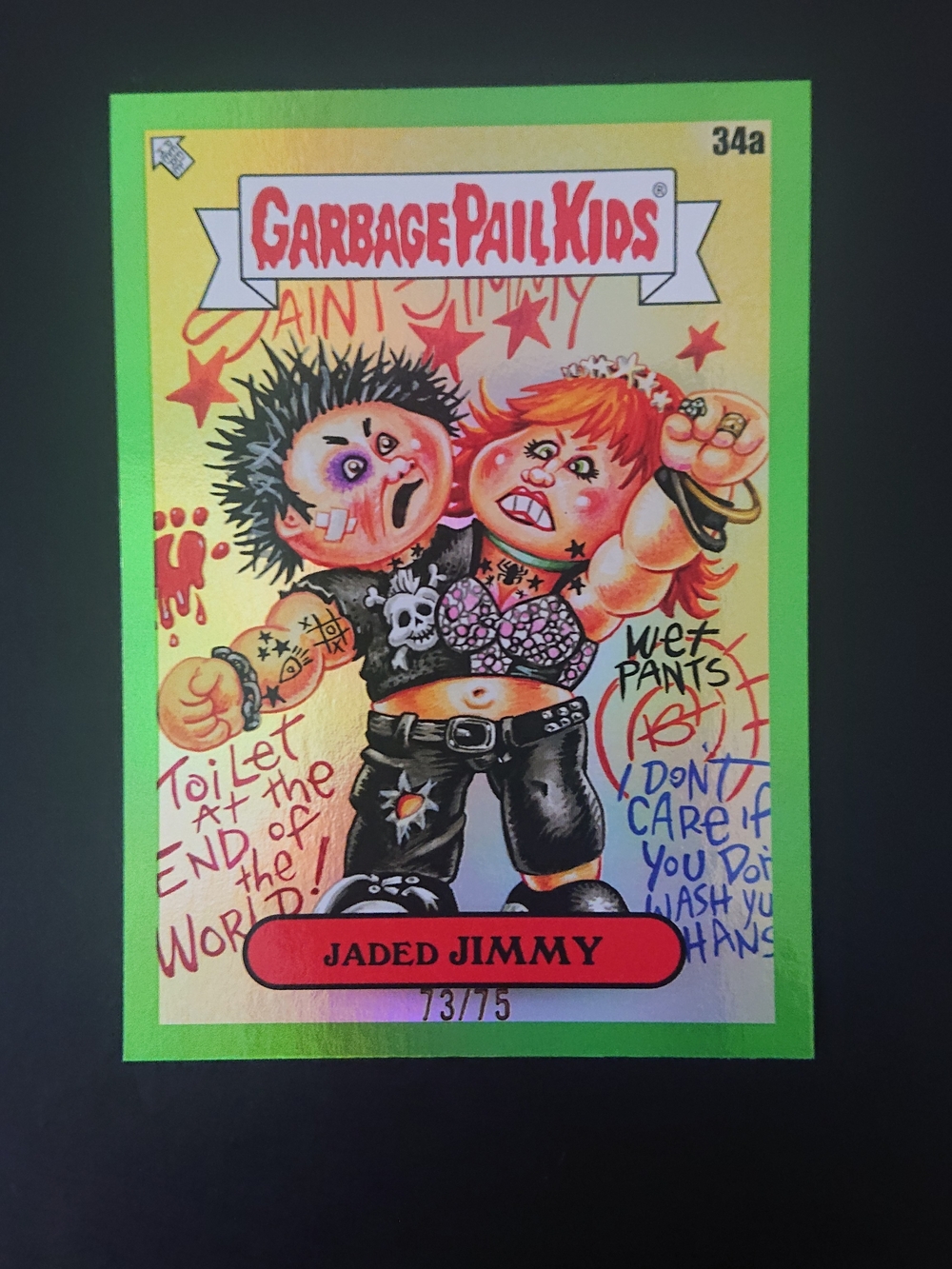 2025 Garbage Pail PKids GPK Green Day - Jaded Jimmy (34a) Green parallel /75